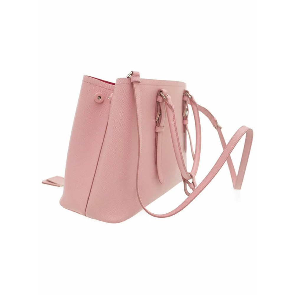 Prada Saffiano Cuir Double Handle 2way Tote pink Pesco - Picture 2 of 9
